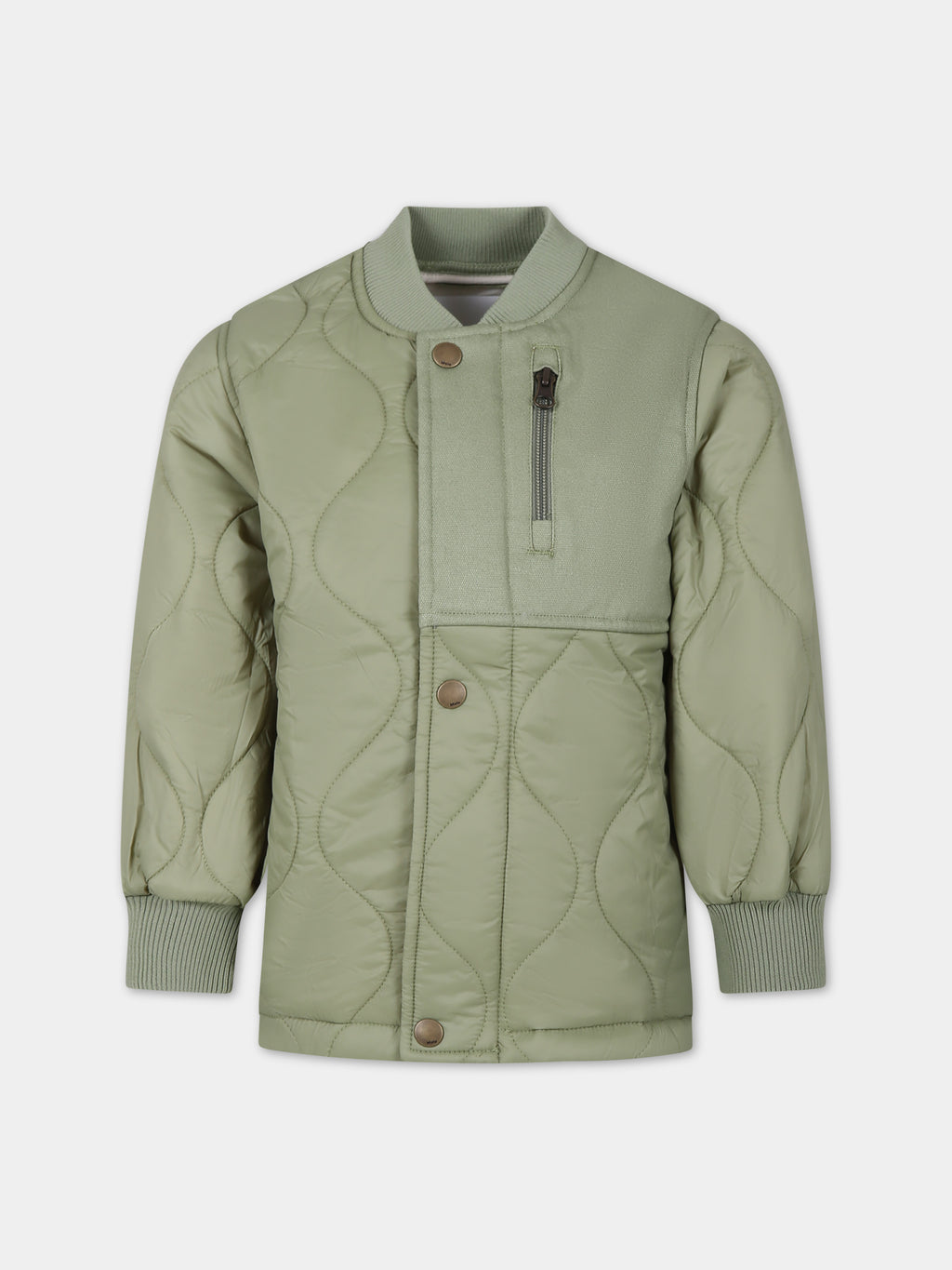 Green down jacket for boy